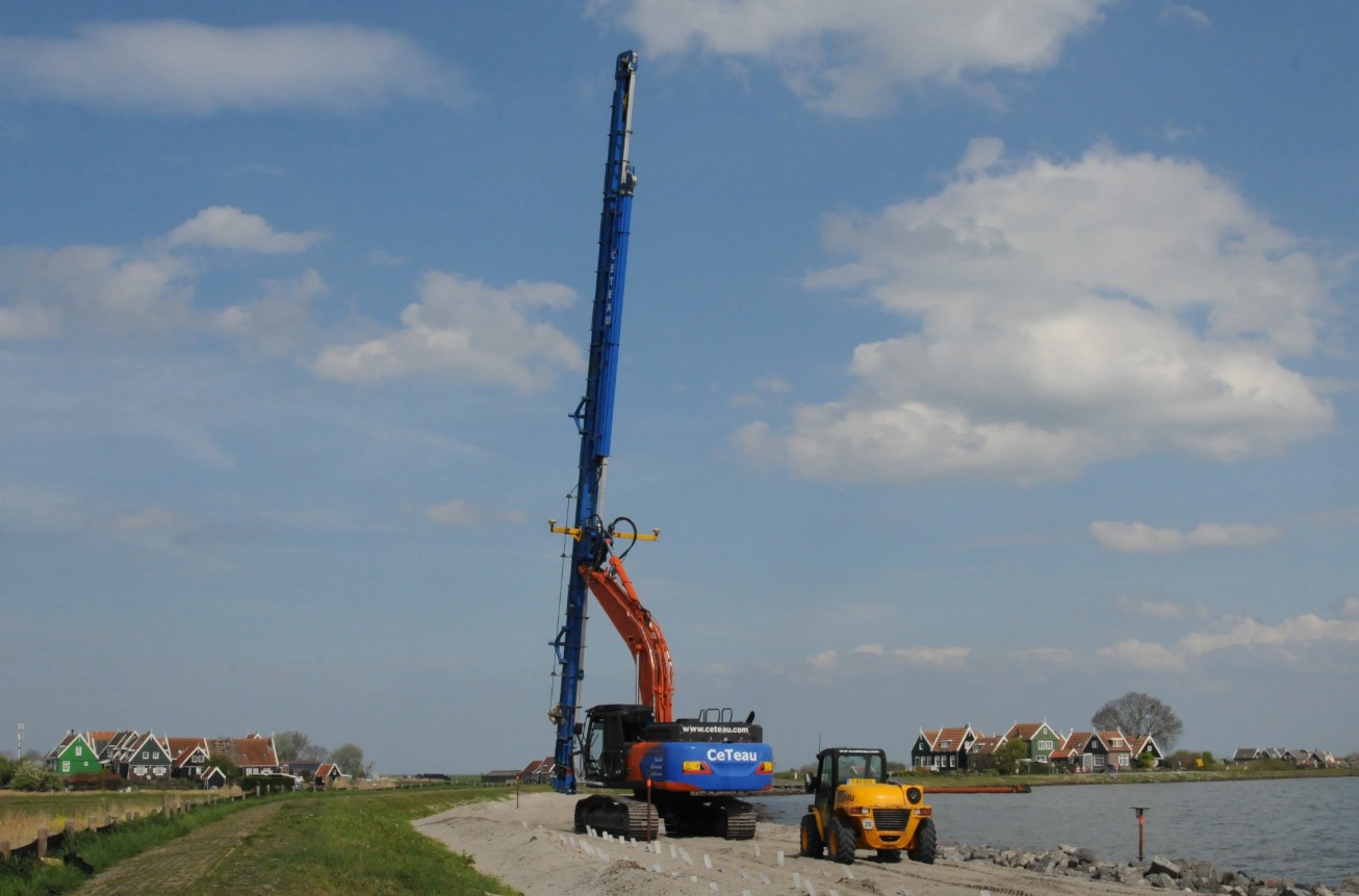 ijkversterking Marken update Start aanbrengen verticale drainage met vibrostelling 